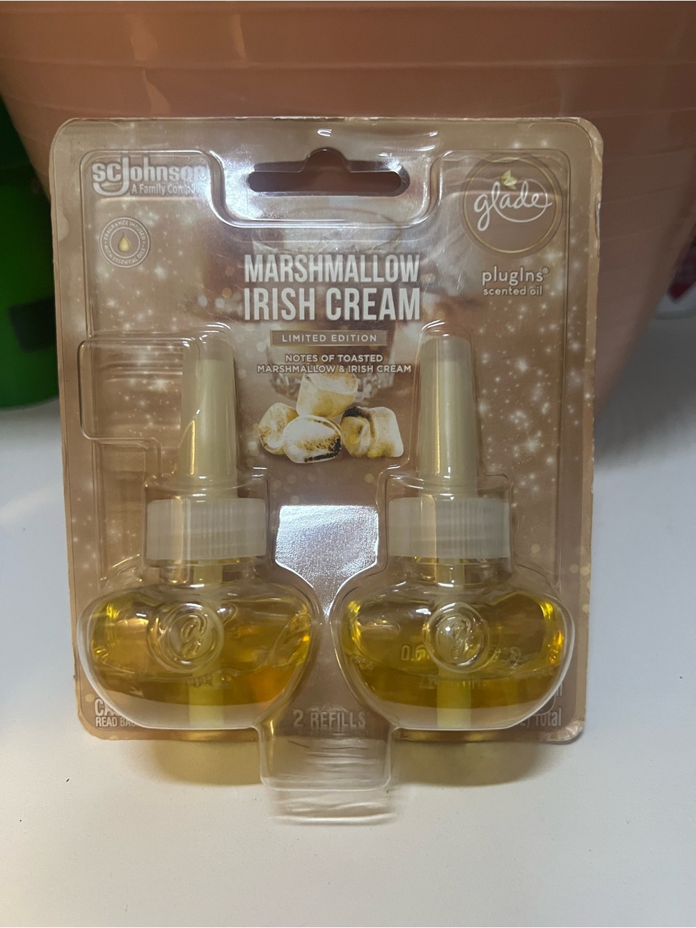 Glade 2 pack refill marshmallow Irish cream scent